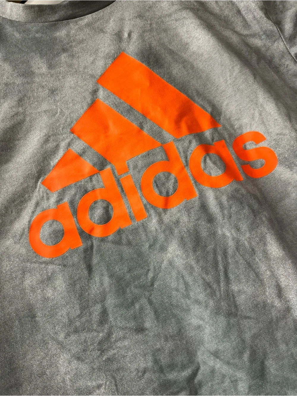 Brand New-Kids Adidas Logo Tee in color Blue Oxide with Bright Orange Logo